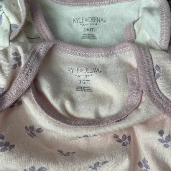 4/$16 Pink and Purple Baby Onesie Set 4 pieces Brand New - Picture 7 of 8